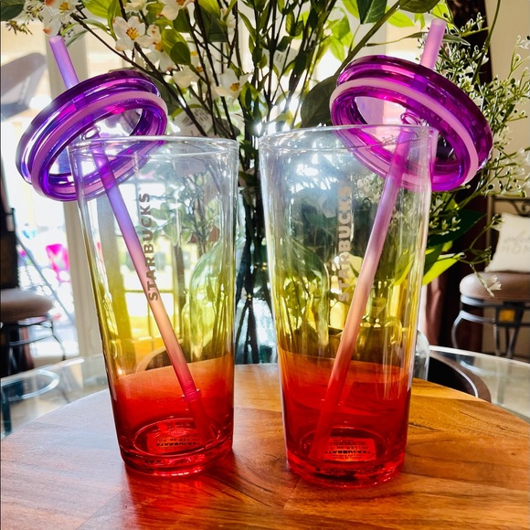 Starbucks Ombré Sunset Glass Reusable Tumbler - Picture 14 of 16